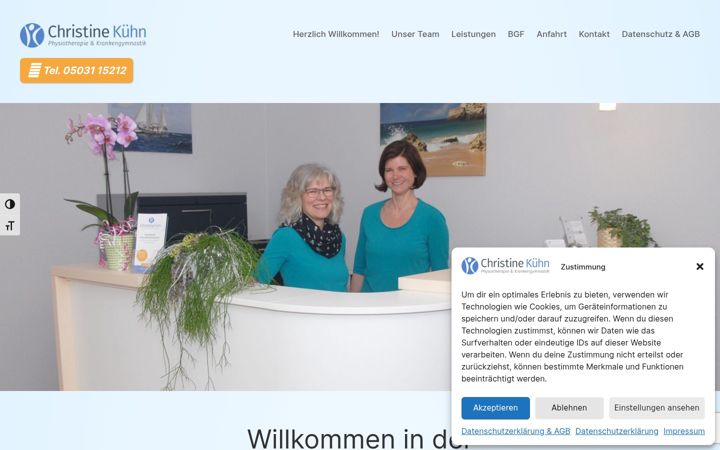 Screenshot of krankengymnastik-wunstorf.de