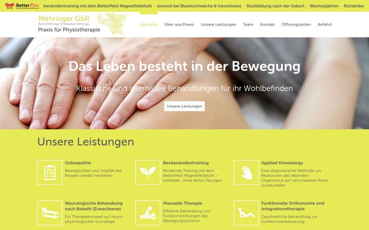 Screenshot of krankengymnastikpassau.de