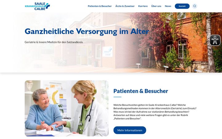 Screenshot of krankenhaus-calbe.de