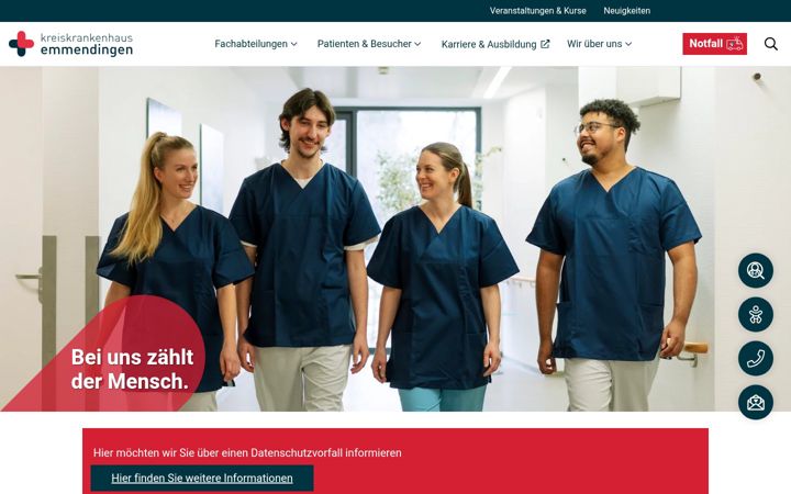 Screenshot of krankenhaus-emmendingen.de