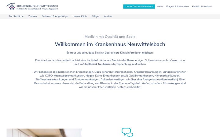 Screenshot of krankenhaus-neuwittelsbach.de