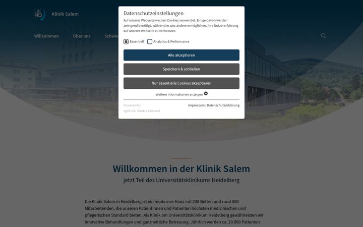 Screenshot of krankenhaus-salem.de