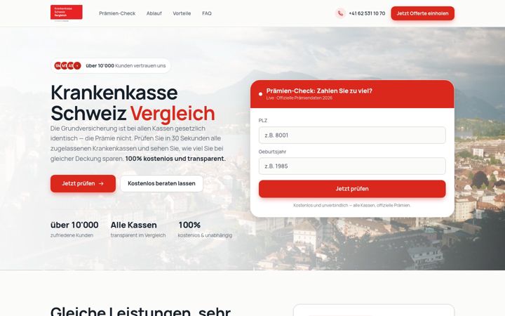 Screenshot of krankenkasse-schweiz-vergleich.ch