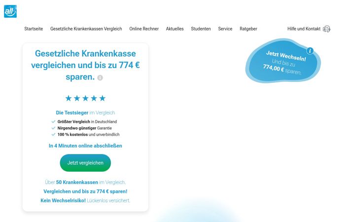 Screenshot of krankenkasse-vergleich-direkt.de