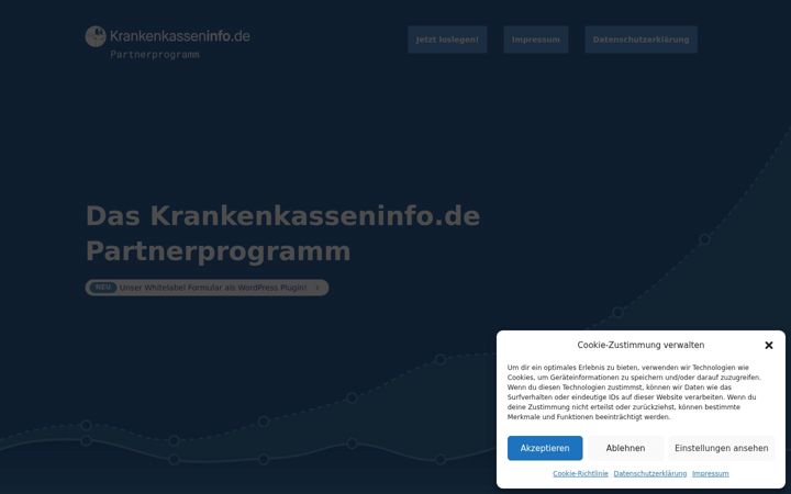 Screenshot of krankenkassen-partnerprogramm.de
