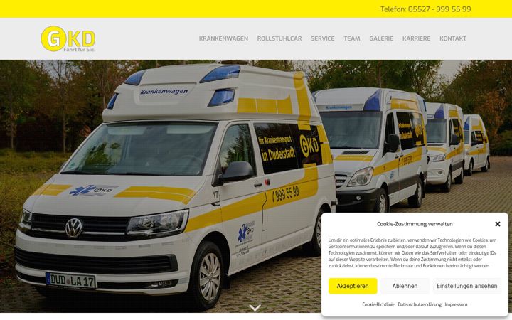 Screenshot of krankentransport-duderstadt.de