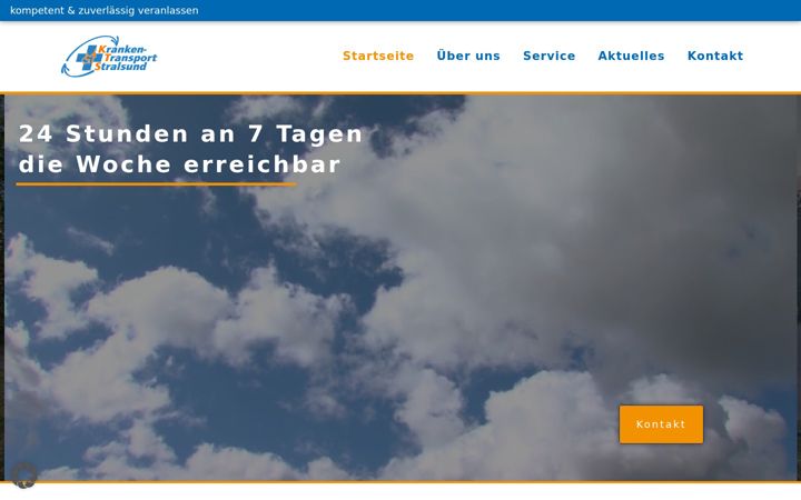 Screenshot of krankentransport-stralsund.de