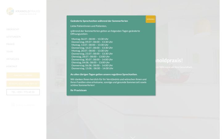 Screenshot of kranoldpraxis.de