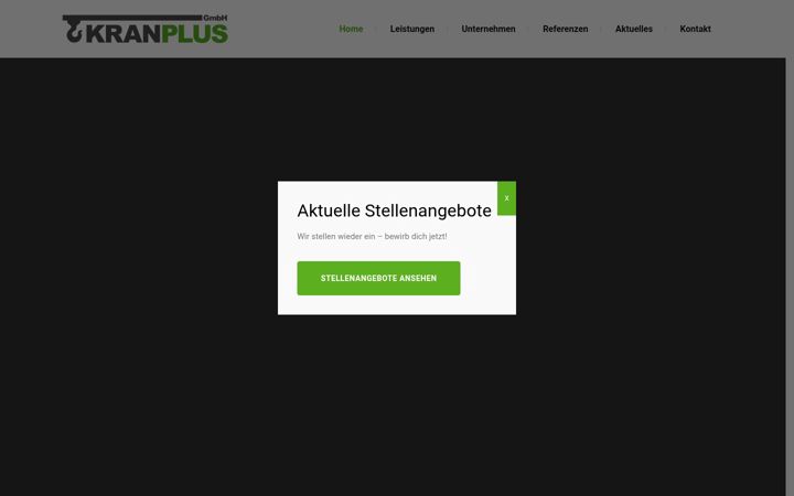 Screenshot of kranplus.de
