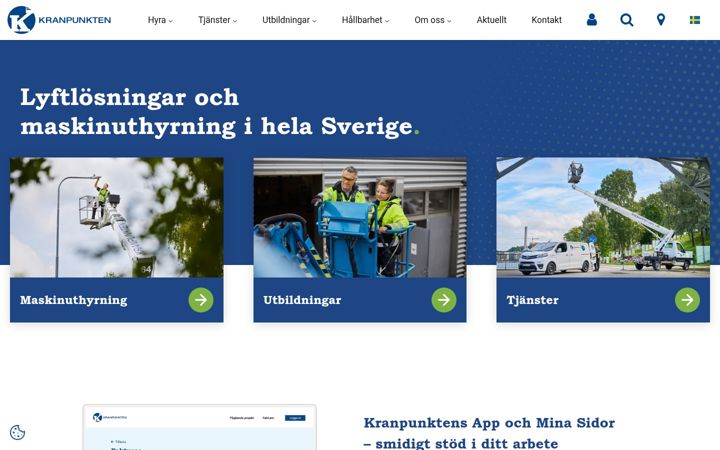 Screenshot of kranpunkten.com
