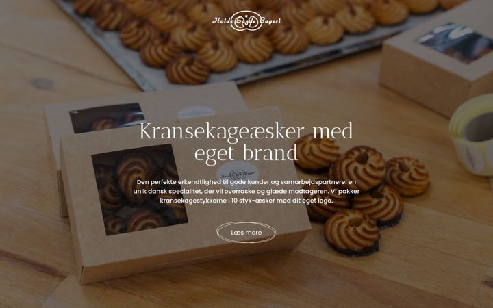 Screenshot of kransekage.dk