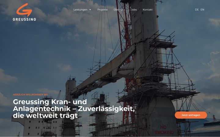 Skærmbillede af kranservice-greussing.com