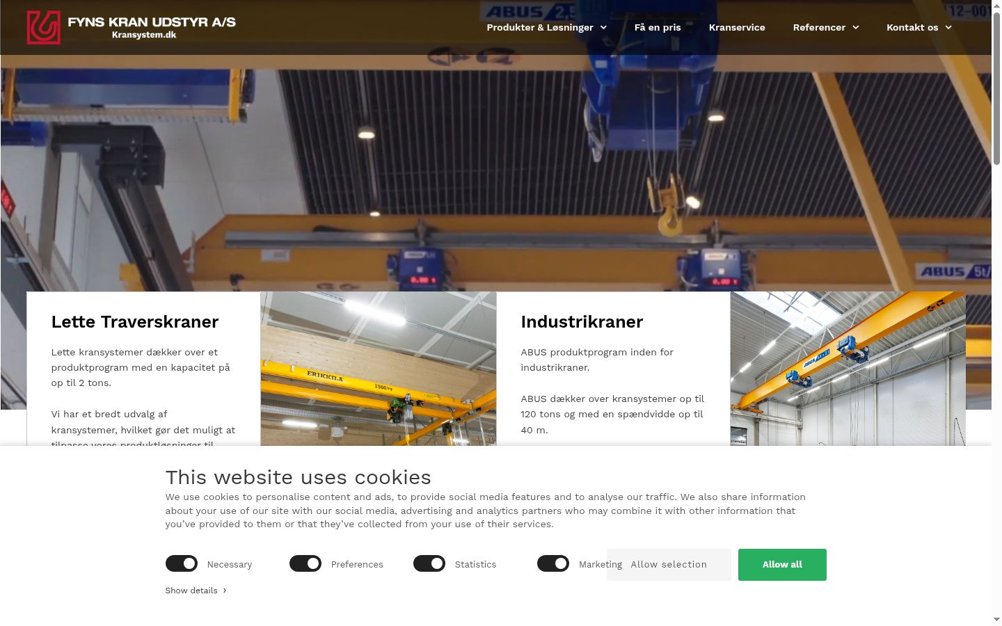 Screenshot des Einwilligungsbanners vor jeglicher Interaktion