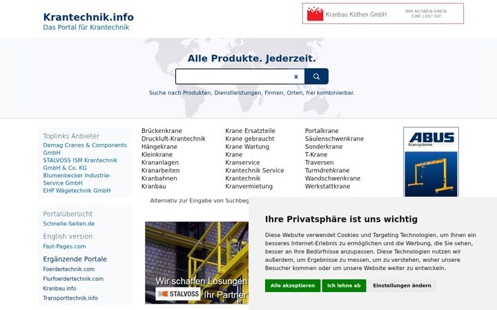 Screenshot of krantechnik.info