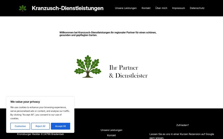 Screenshot of kranzusch-dienstleistungen.de