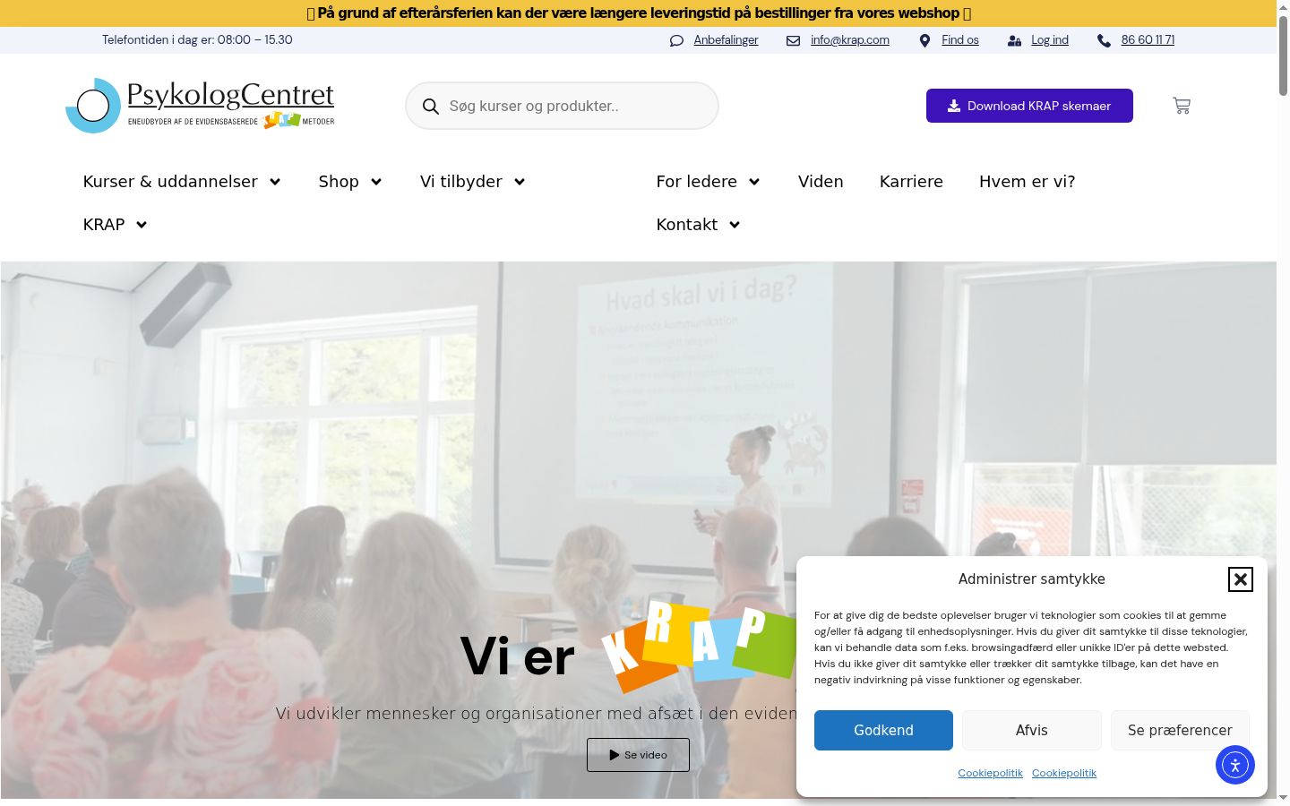 Screenshot del banner di consenso mostrato prima di qualsiasi interazione