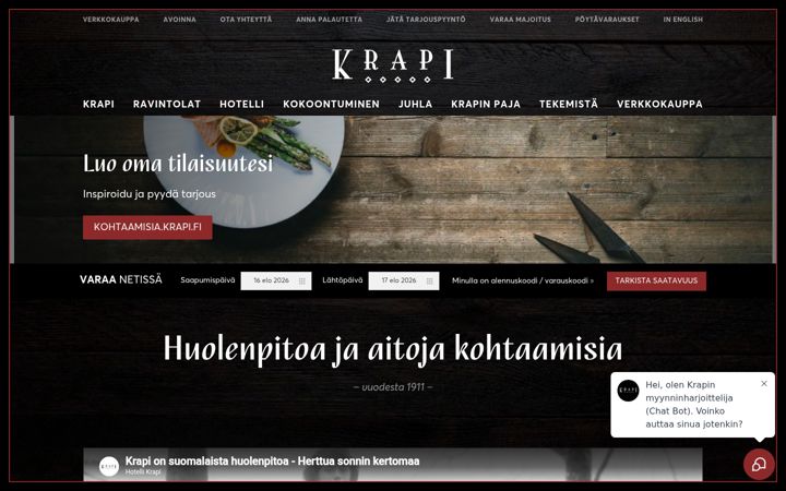 Screenshot of krapi.fi