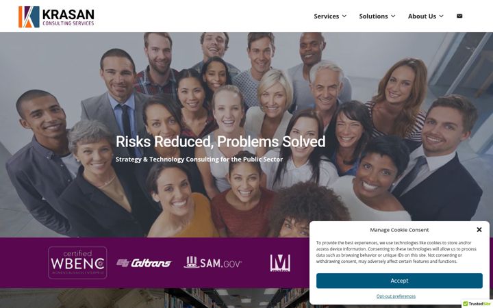 Skærmbillede af krasanconsulting.com