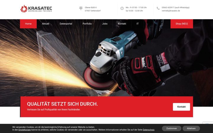 Screenshot of krasatec.de