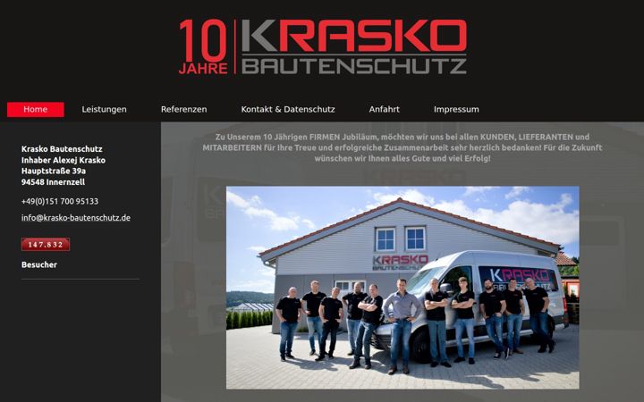 Screenshot of krasko-bautenschutz.de