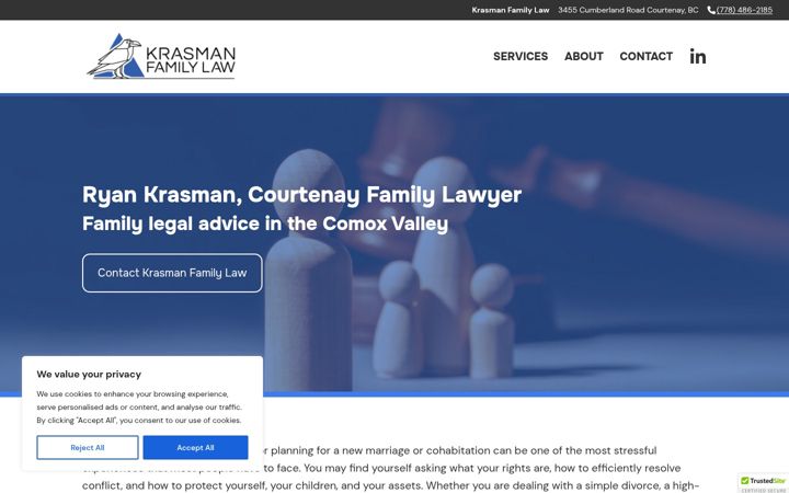 Screenshot of krasmanlaw.com