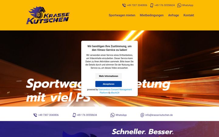 Screenshot of krasse-kutschen.de