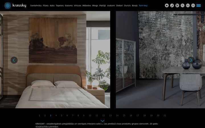 Screenshot stránky krassky.lv