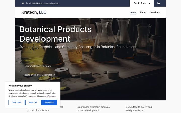 Screenshot of kratech-consulting.com
