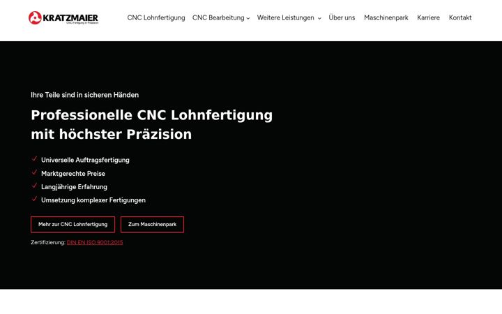 Snimka zaslona za kratzmaier.de