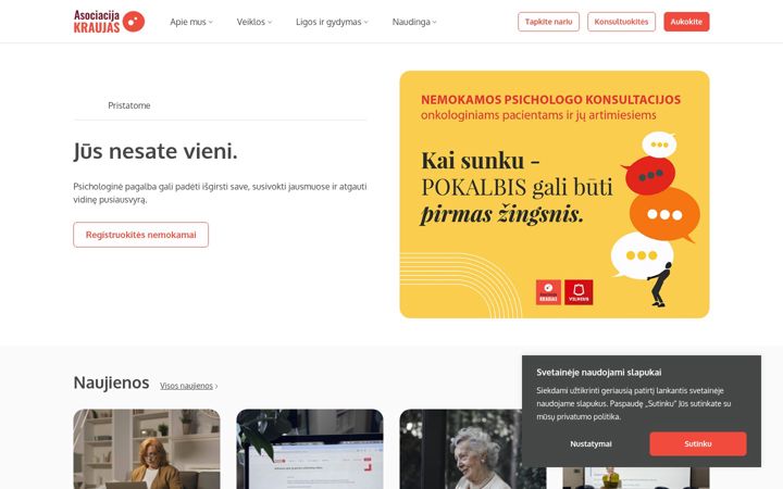 Screenshot of kraujas.lt