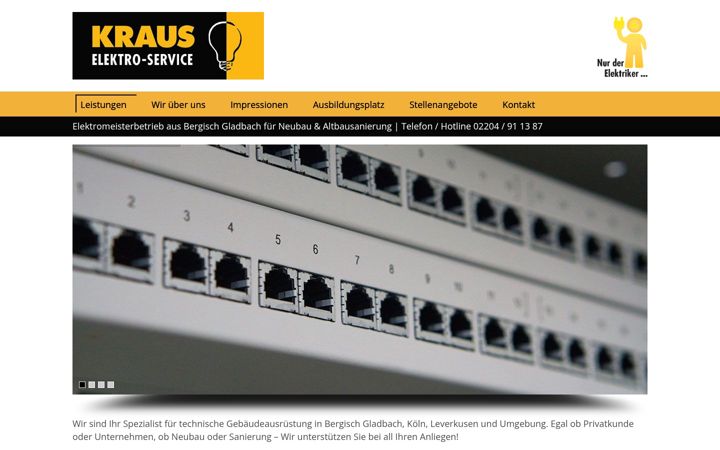 Screenshot of kraus-elektro-service.com