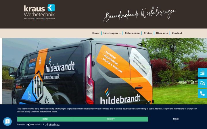 Screenshot of kraus-werbetechnik.de