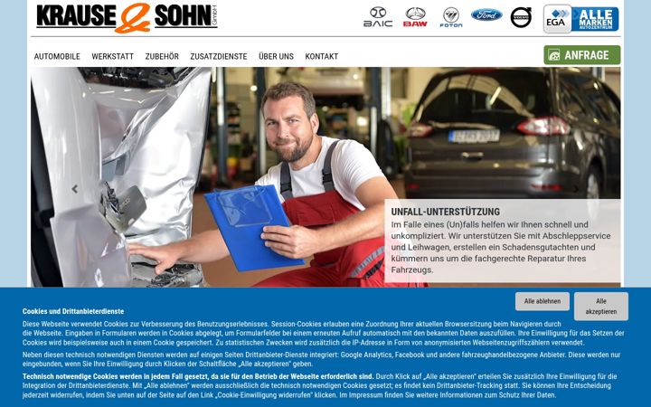 Screenshot of krausecars.de