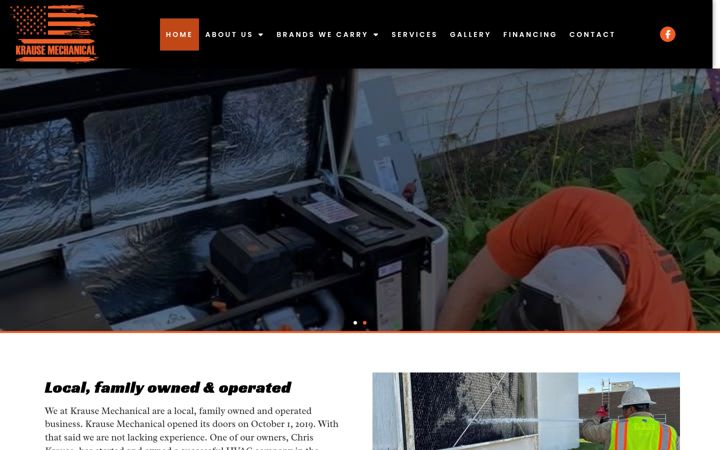 Screenshot of krausemechanical.com