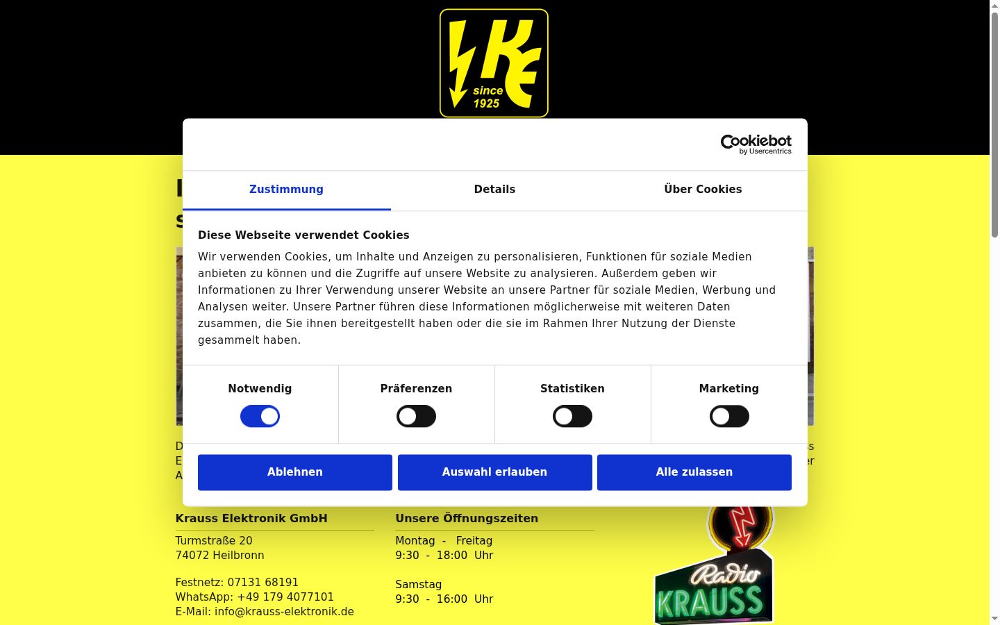 Screenshot tal-banner tal-kunsens muri qabel kwalunkwe interazzjoni