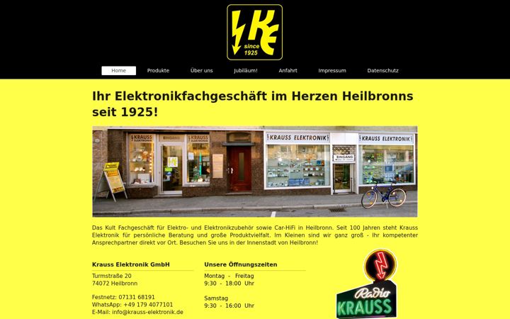 Screenshot of krauss-elektronik.de