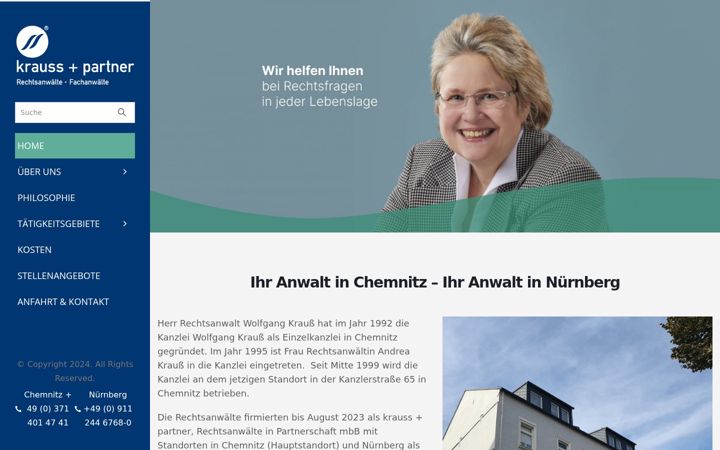 Screenshot of krauss-partner.de