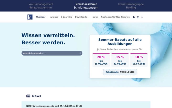 Screenshot of kraussakademie.de