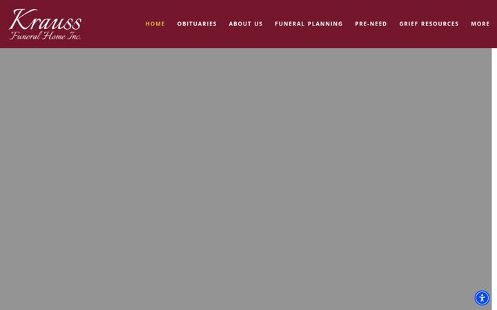 Screenshot of kraussfuneralhome.com