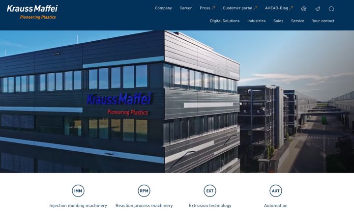Screenshot of kraussmaffei.com