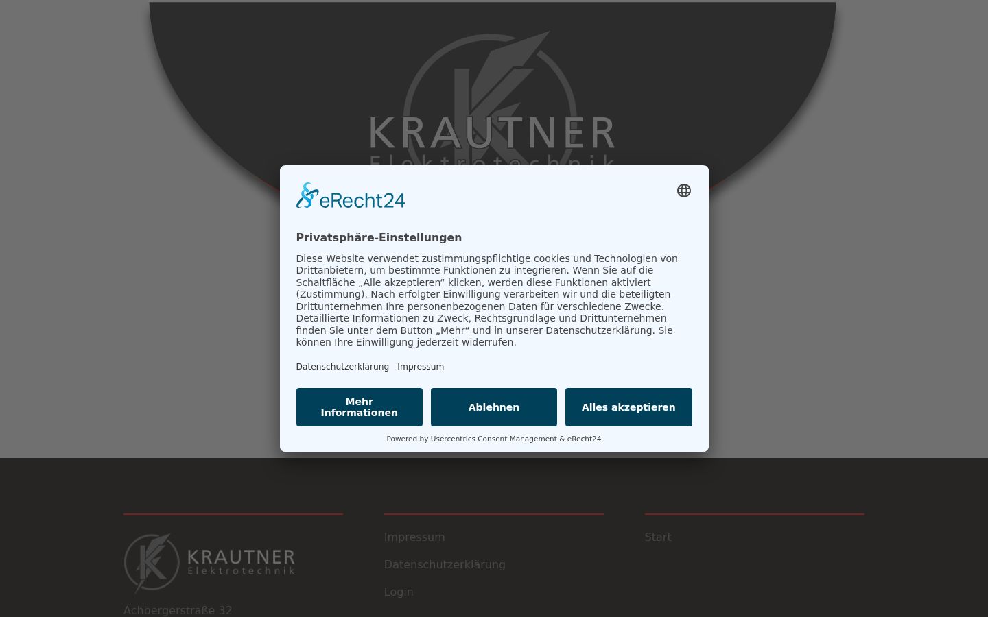Screenshot del banner di consenso mostrato prima di qualsiasi interazione