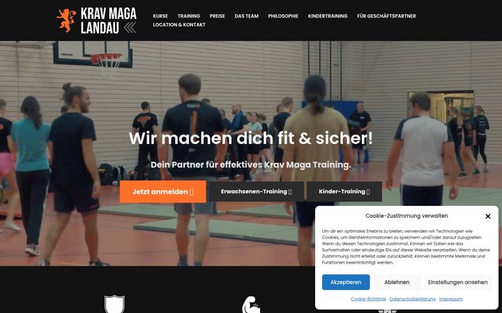 Screenshot of krav-maga-landau.de