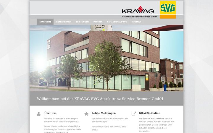 Screenshot of kravag-bremen.de