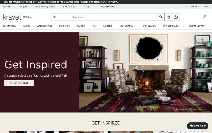 Screenshot of kravet.com