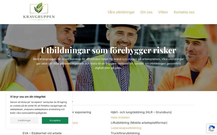 Screenshot of kravgruppen.se