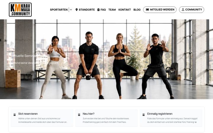 Screenshot of kravmaga.community