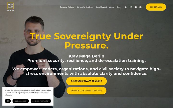 Screenshot of kravmagaberlin.com