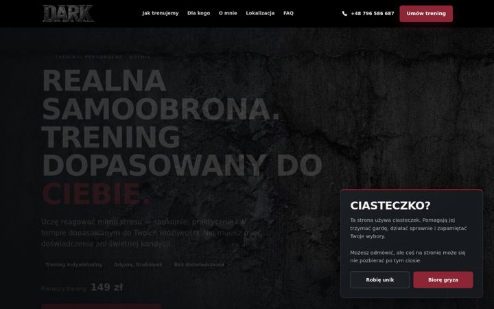 Screenshot of kravmagadark.pl
