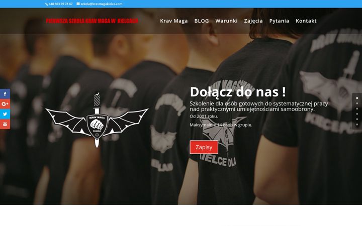 Screenshot of kravmagakielce.com