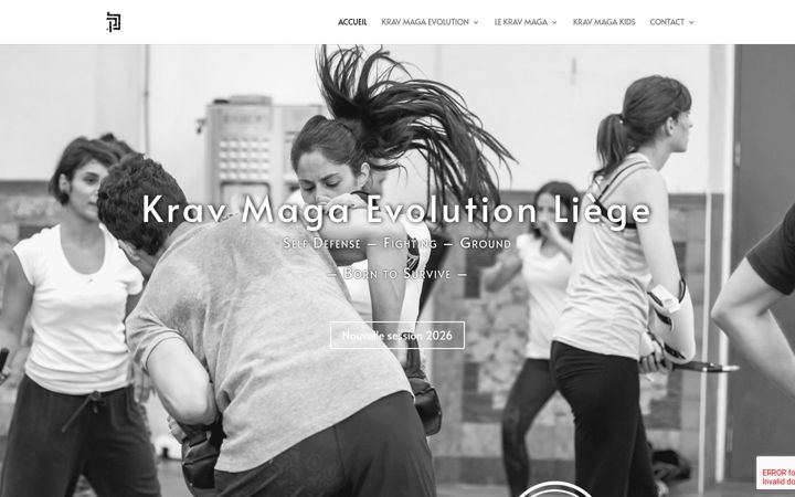 Screenshot of kravmagaliege.be